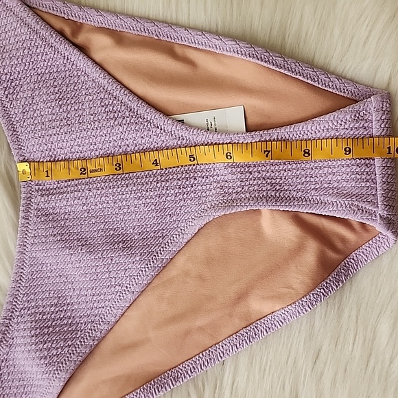 J. CREW Textured Curved-Waist Cheeky Bikini Bottom Women's Large NWT - Picture 6 of 11